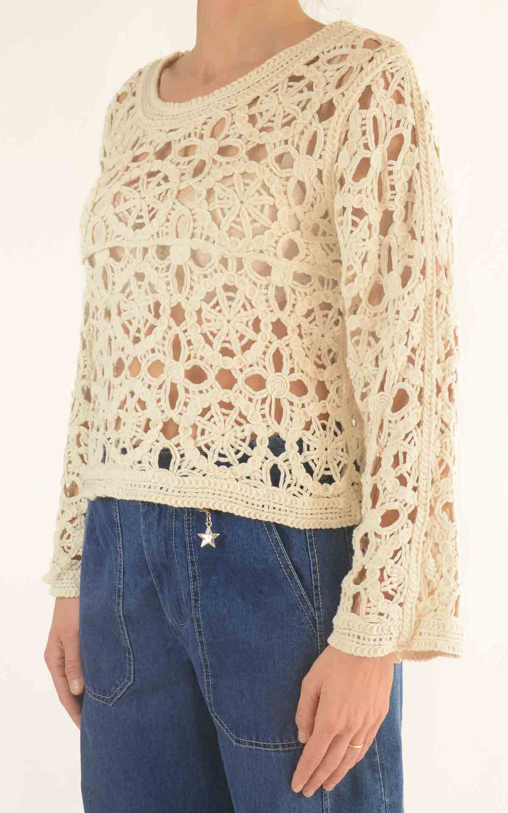 Initial - Maglia macramè - Beige