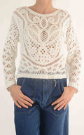 Initial - Maglia macramè - Latte
