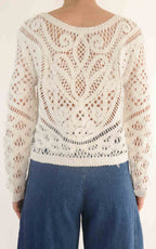 Initial - Maglia macramè - Latte