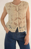 Initial - Gilet macramè - Beige