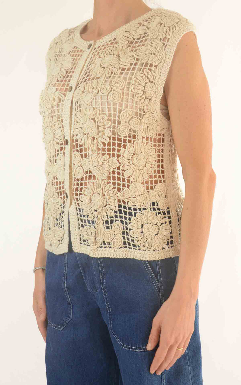 Initial - Gilet macramè - Beige
