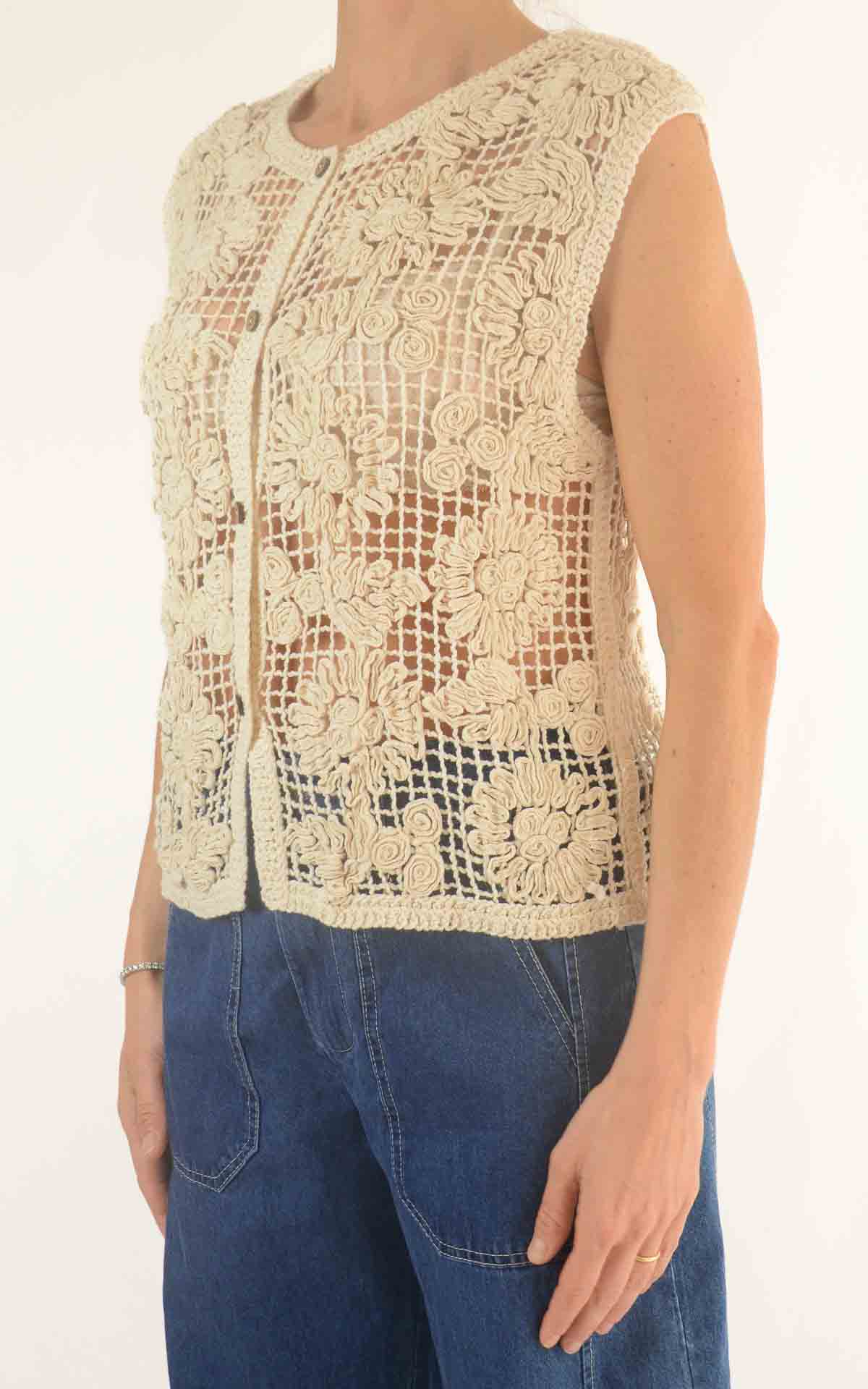 Initial - Gilet macramè - Beige