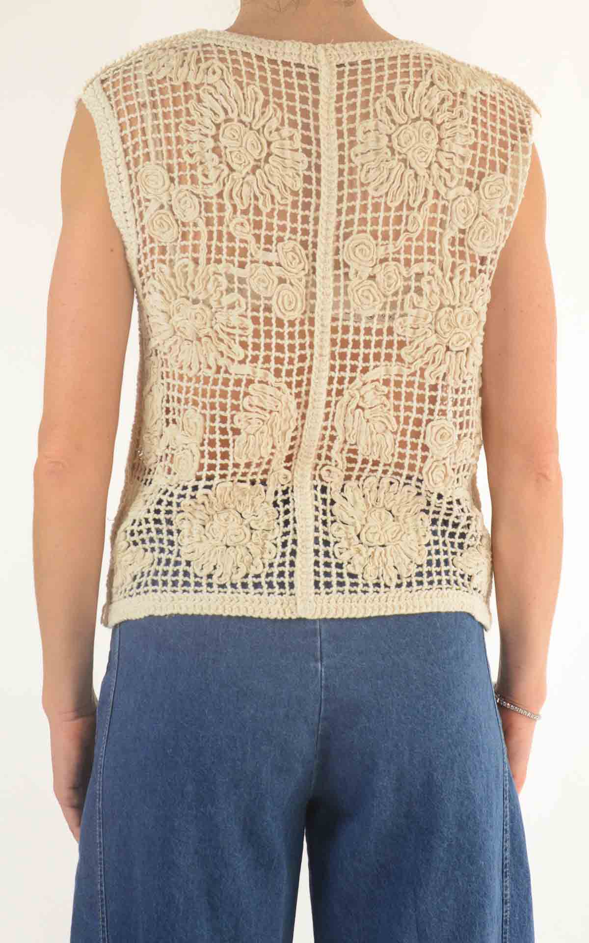Initial - Gilet macramè - Beige