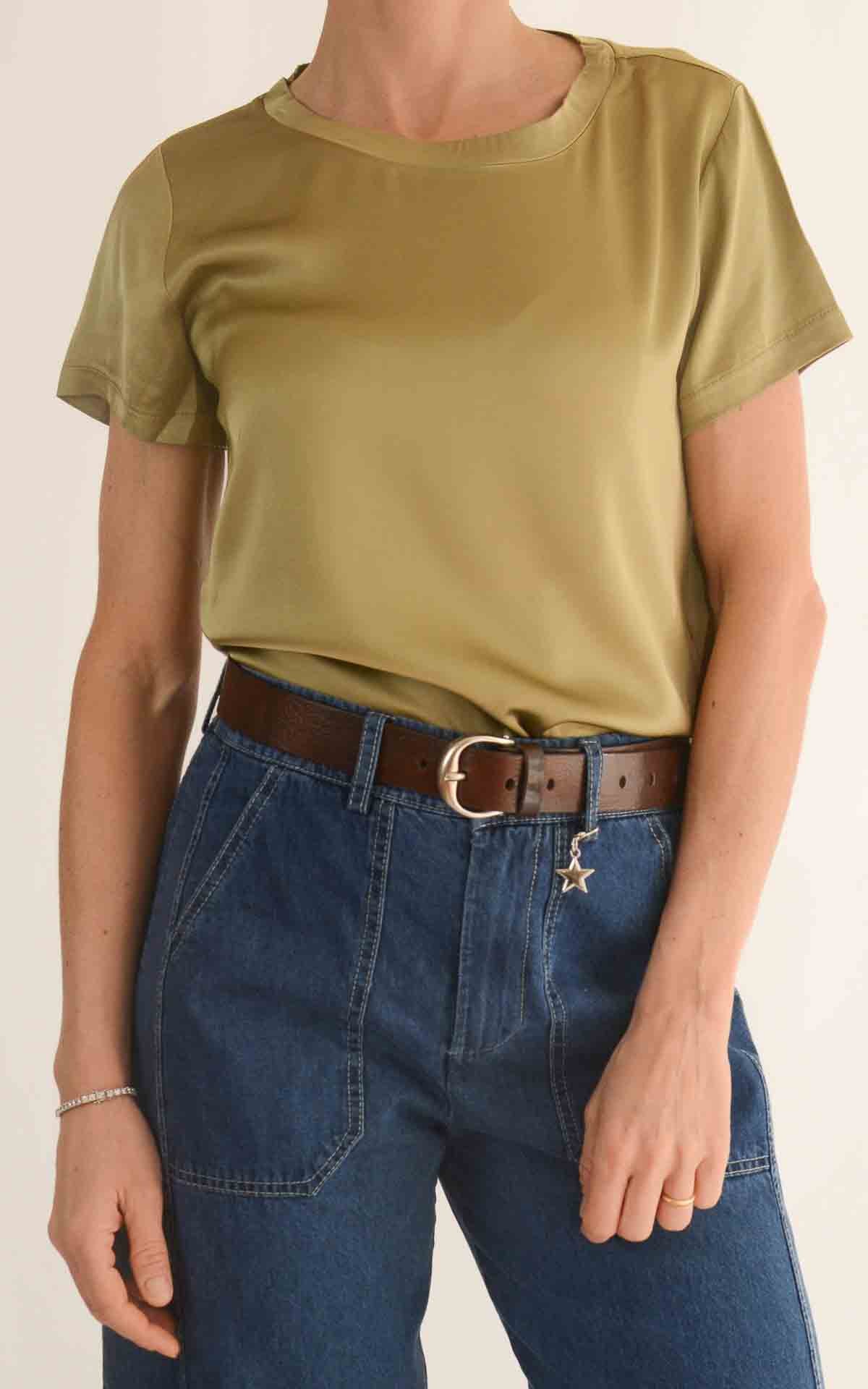 Susymix - T-shirt raso - Verde olio