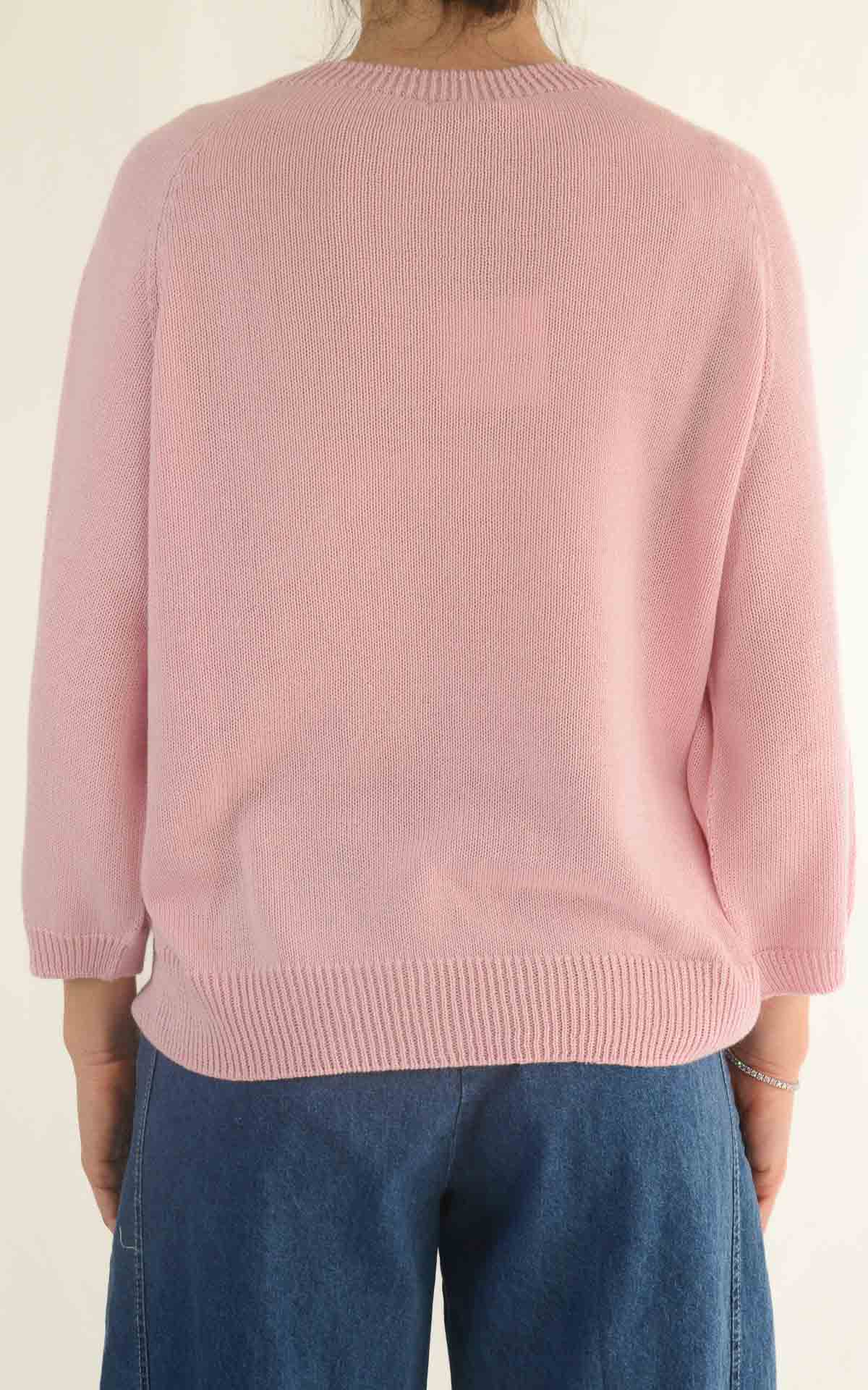 OFF - ON - Maglia filo manica 3/4 - Rosa