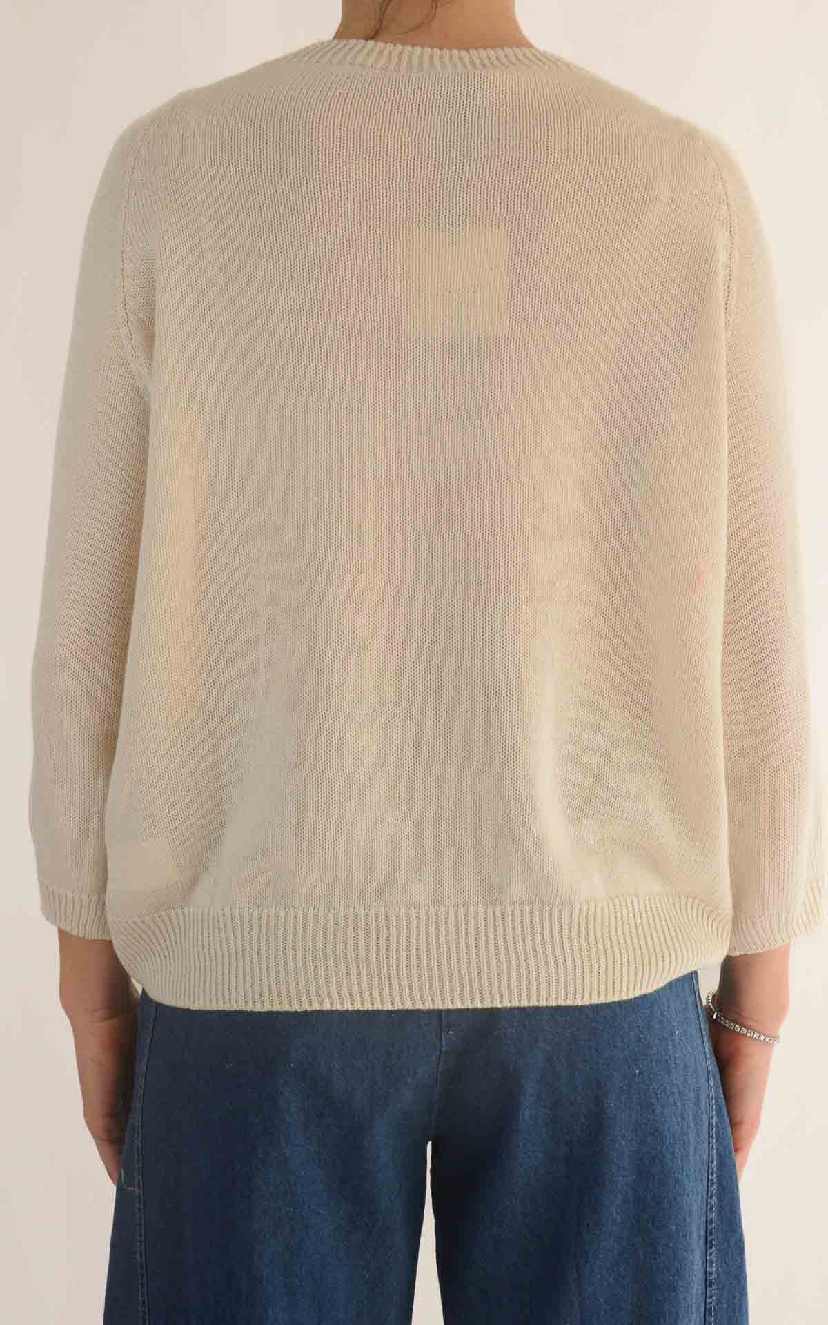 OFF - ON - Maglia filo manica 3/4 - Burro
