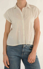 Compañía Fantástica - Camicia fiori - Panna