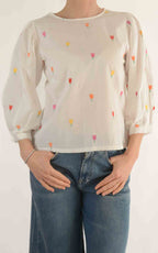 Compañía Fantástica - Blusa tulipani - Latte