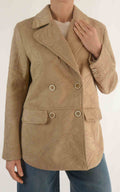 Susymix - Giacca doppio petto in eco dainetto – Beige