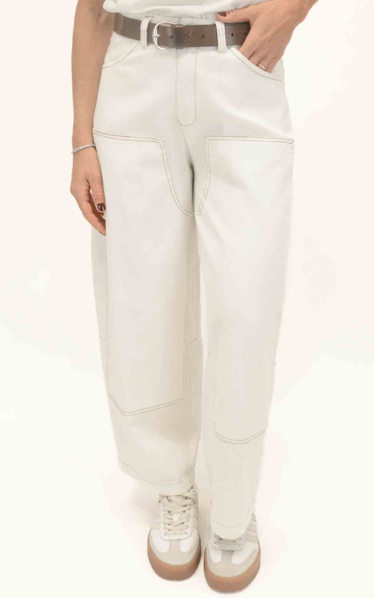 Susymix - Pantalone bull denim - Bianco