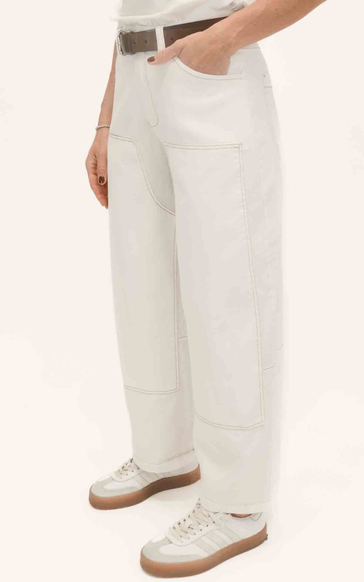 Susymix - Pantalone bull denim - Bianco