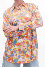 Compañía Fantástica - Camicia floreale over - Giallo/Arancione