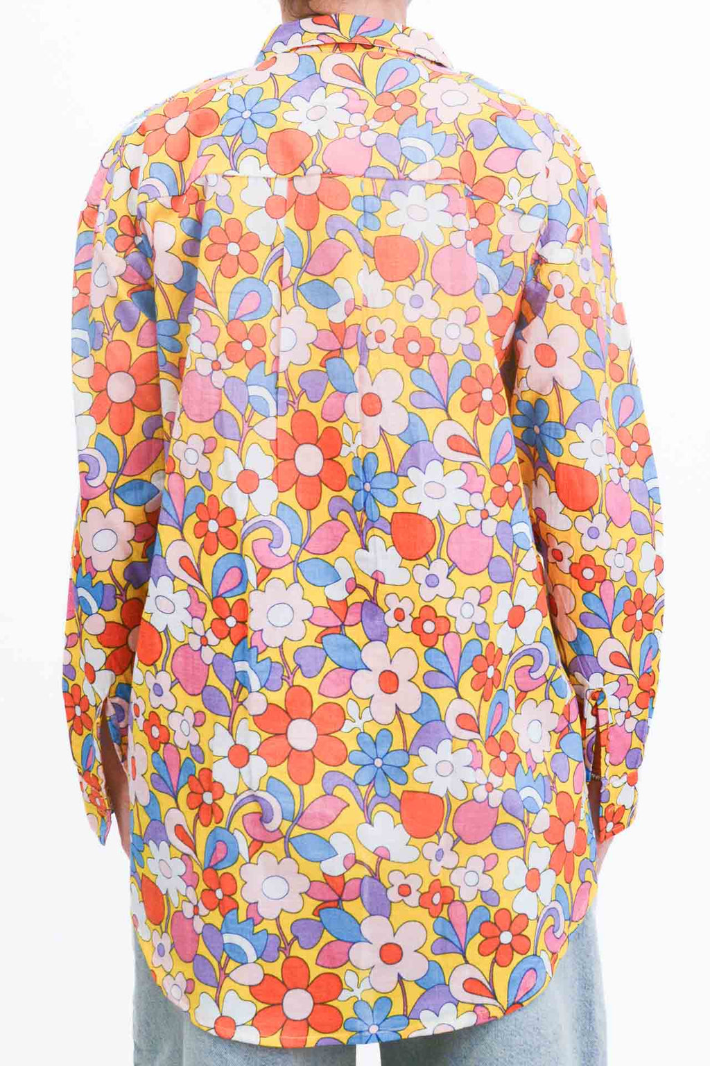 Compañía Fantástica - Camicia floreale over - Giallo/Arancione