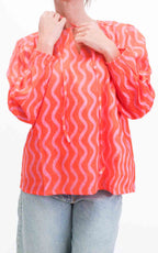 Compañía Fantástica - Blusa con laccetto - Rosso/ Rosa