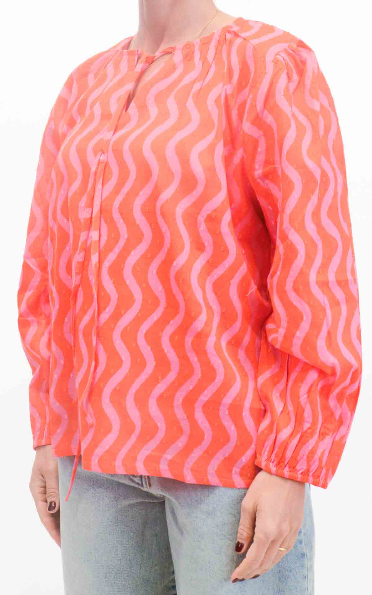 Compañía Fantástica - Blusa con laccetto - Rosso/ Rosa