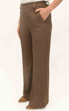 Susymix - Pantalone fluido gamba dritta - Moro