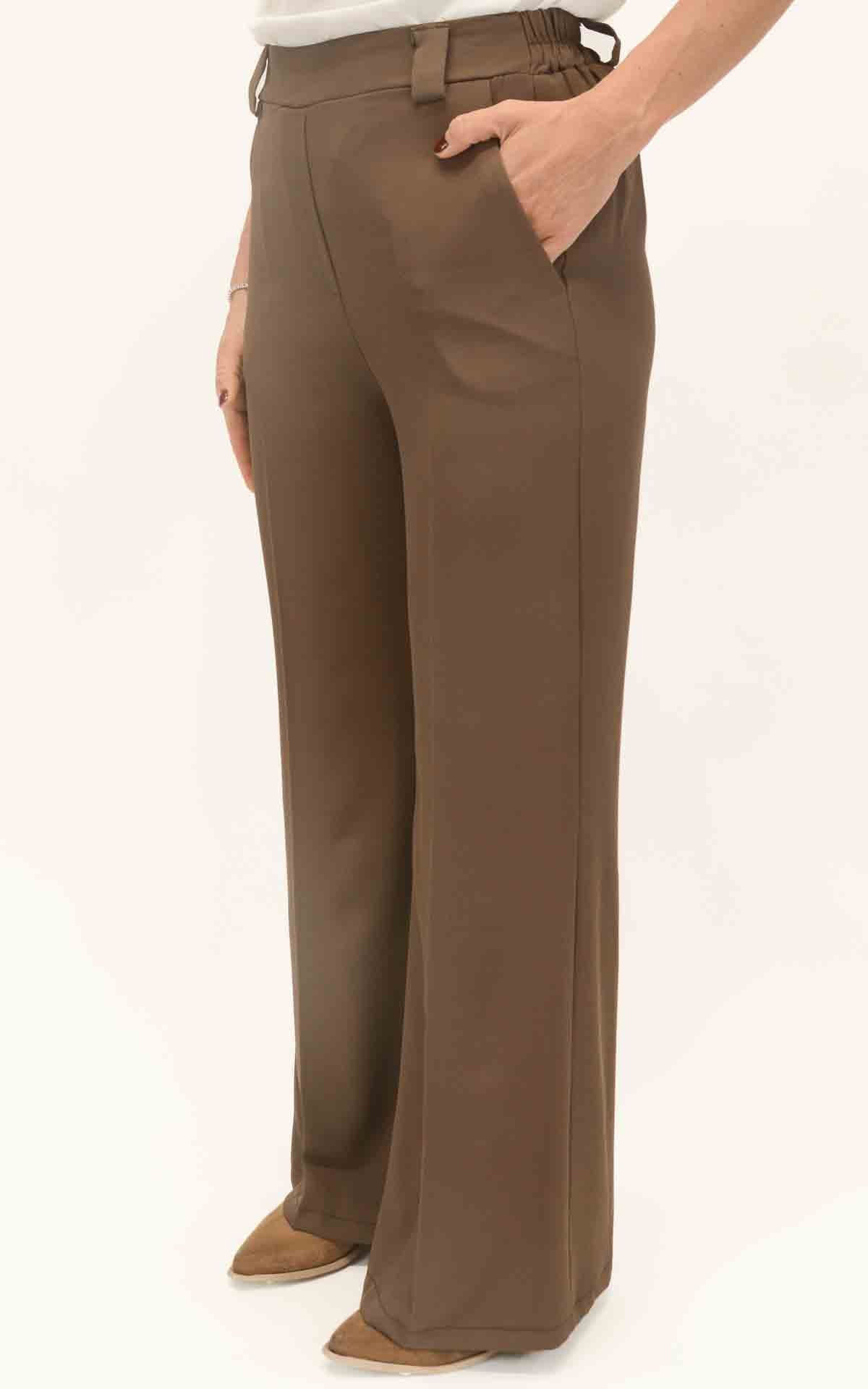 Susymix - Pantalone fluido gamba dritta - Moro