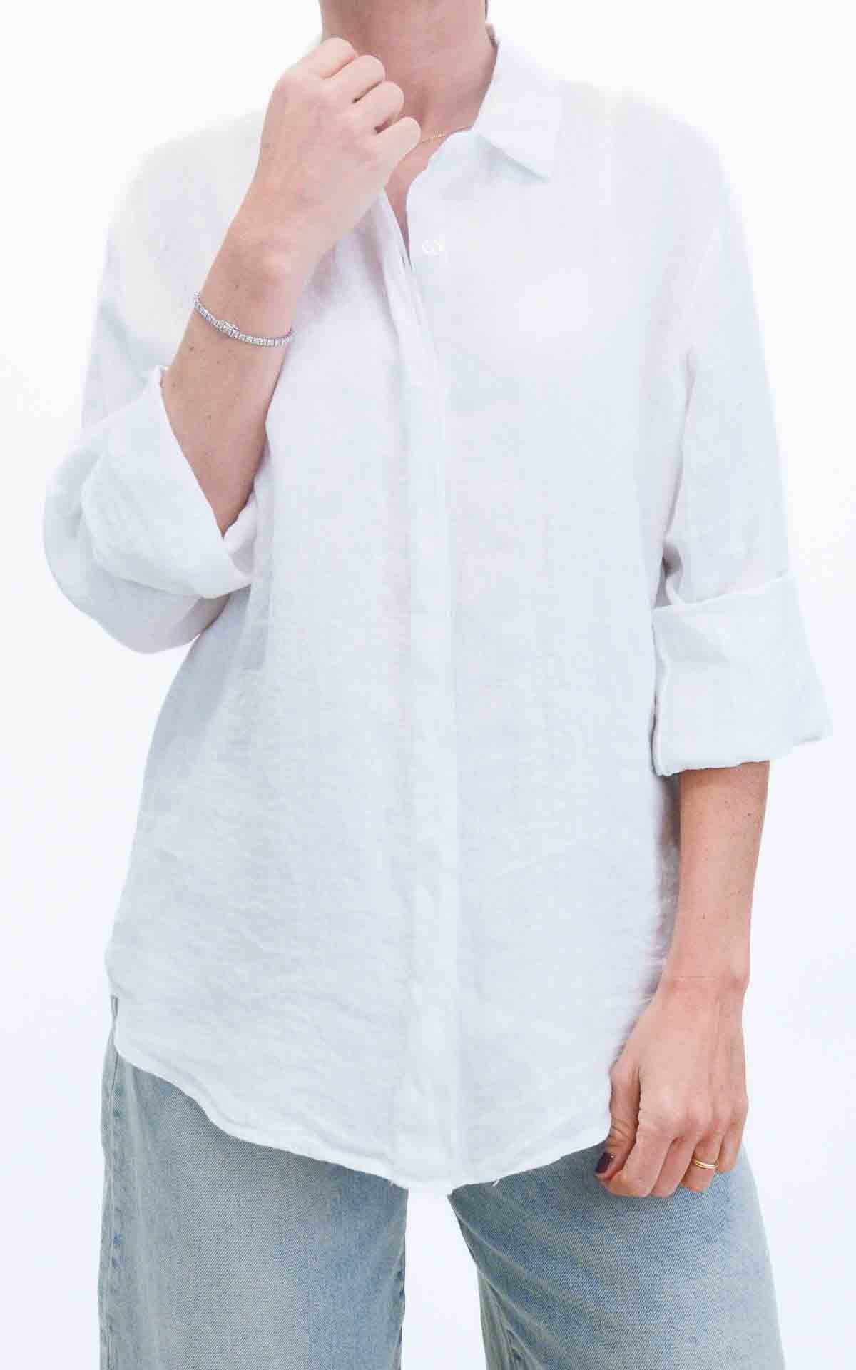 OFF-ON - Camicia lino - Bianco
