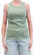 Susymix - Canotta stampa fiori - Verde militare