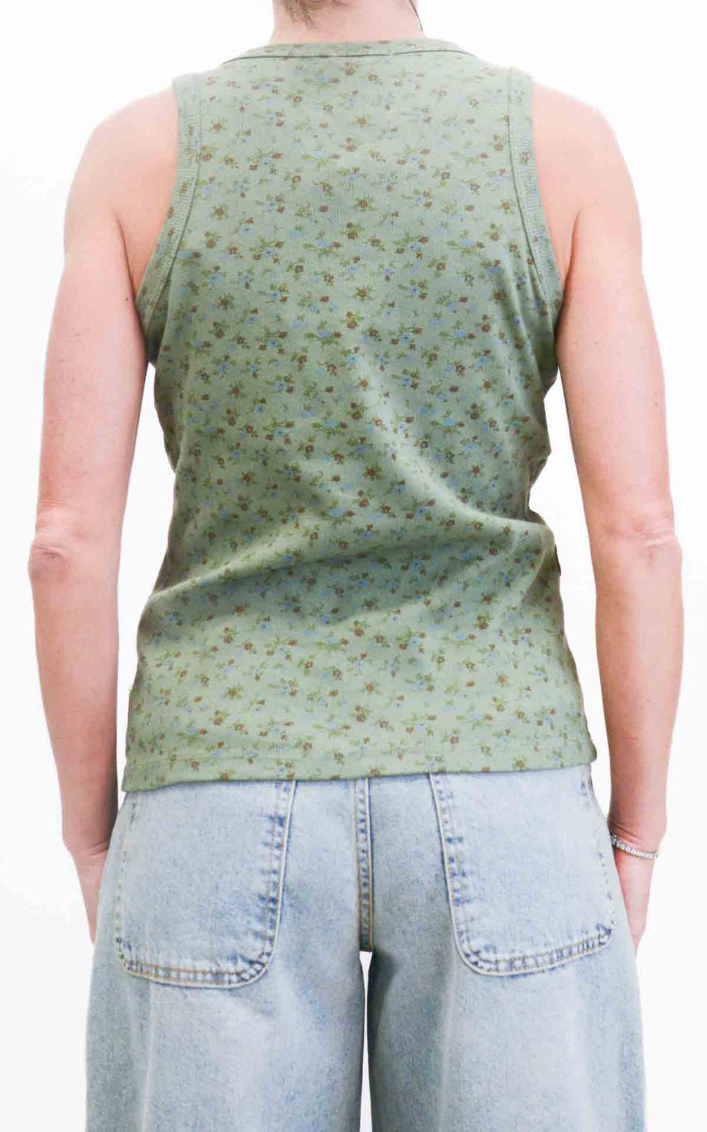 Susymix - Canotta stampa fiori - Verde militare
