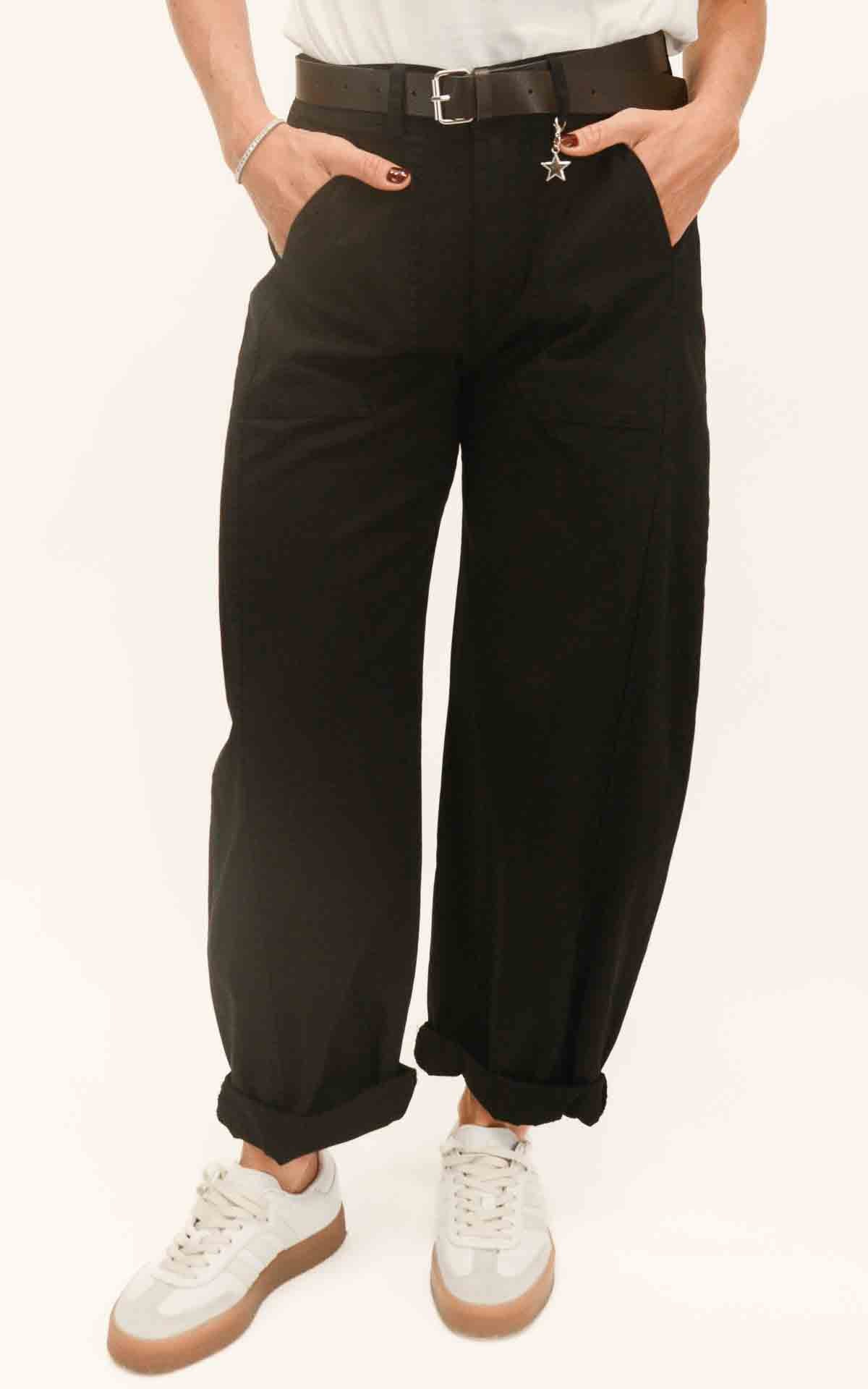 Susymix - Pantalone ovetto con elastico - Nero