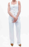 Susymix - Completo gilet e pantalone dritto - Latte
