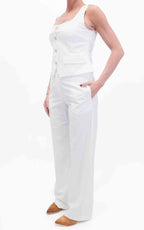 Susymix - Completo gilet e pantalone dritto - Latte
