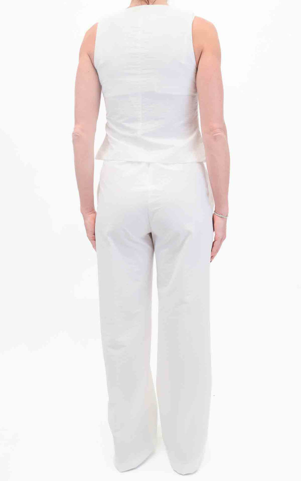 Susymix - Completo gilet e pantalone dritto - Latte