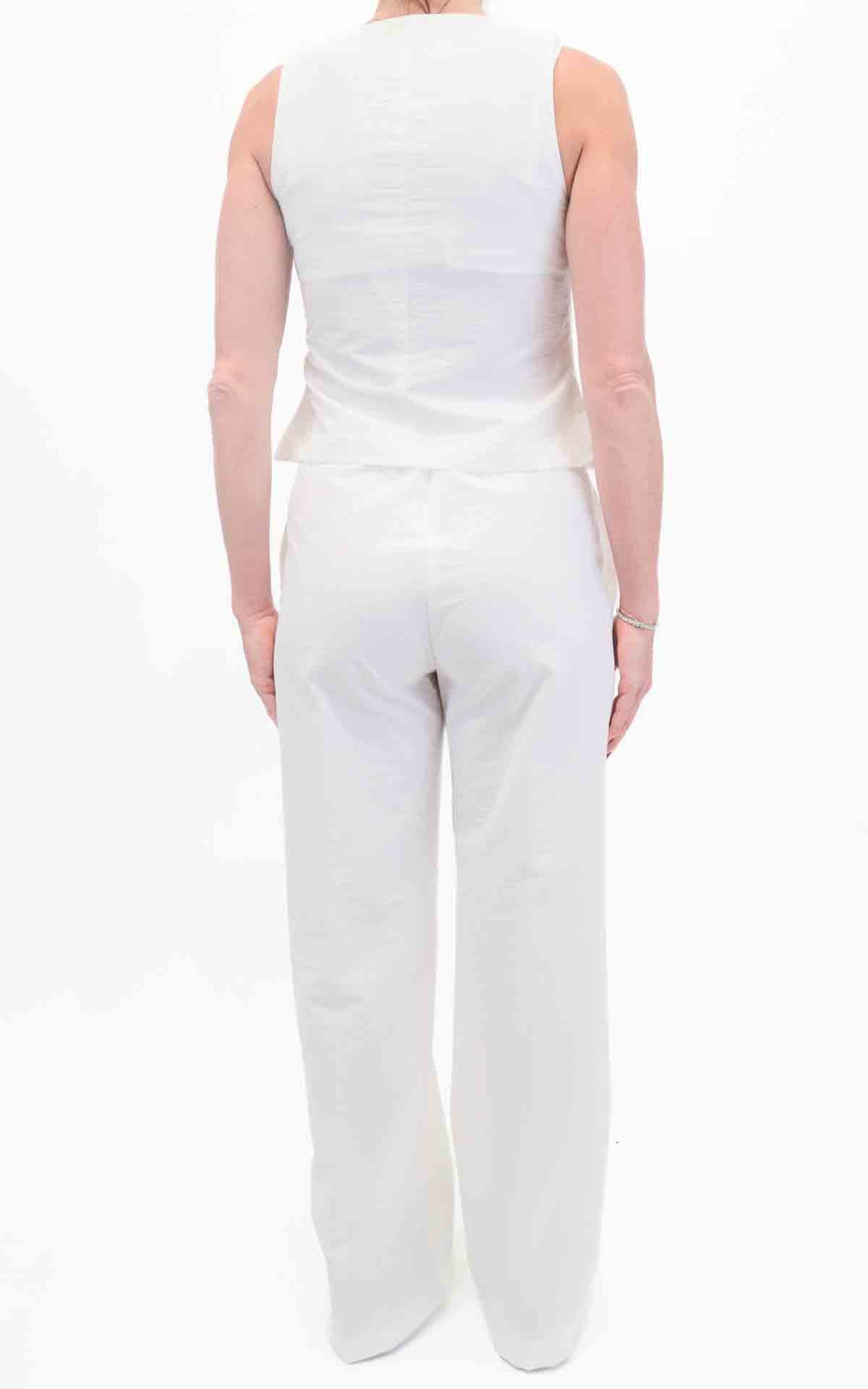 Susymix - Completo gilet e pantalone dritto - Latte