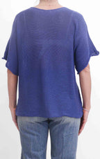 OFF-ON - Maglia filo mezza manica - Blu