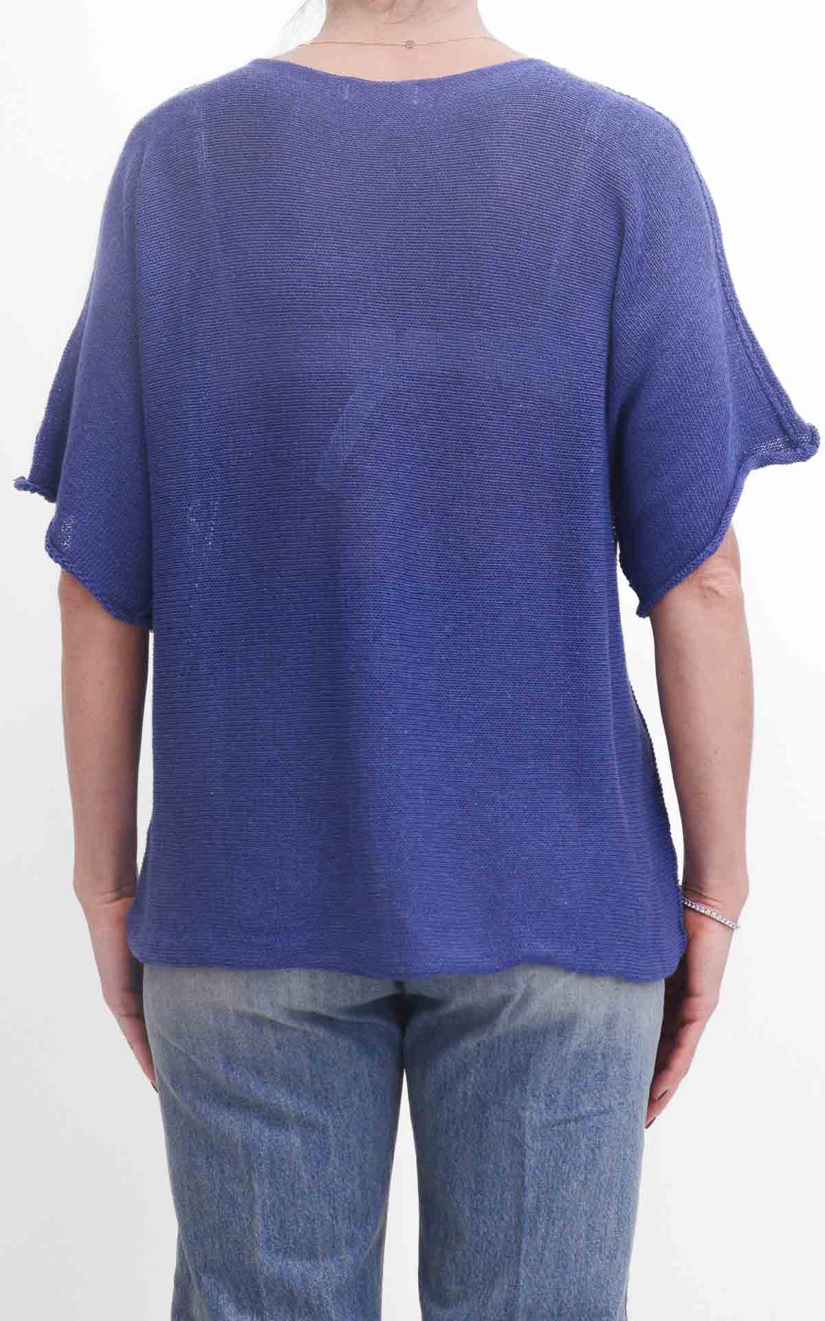 OFF-ON - Maglia filo mezza manica - Blu