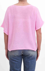 OFF-ON - Maglia filo mezza manica - Rosa