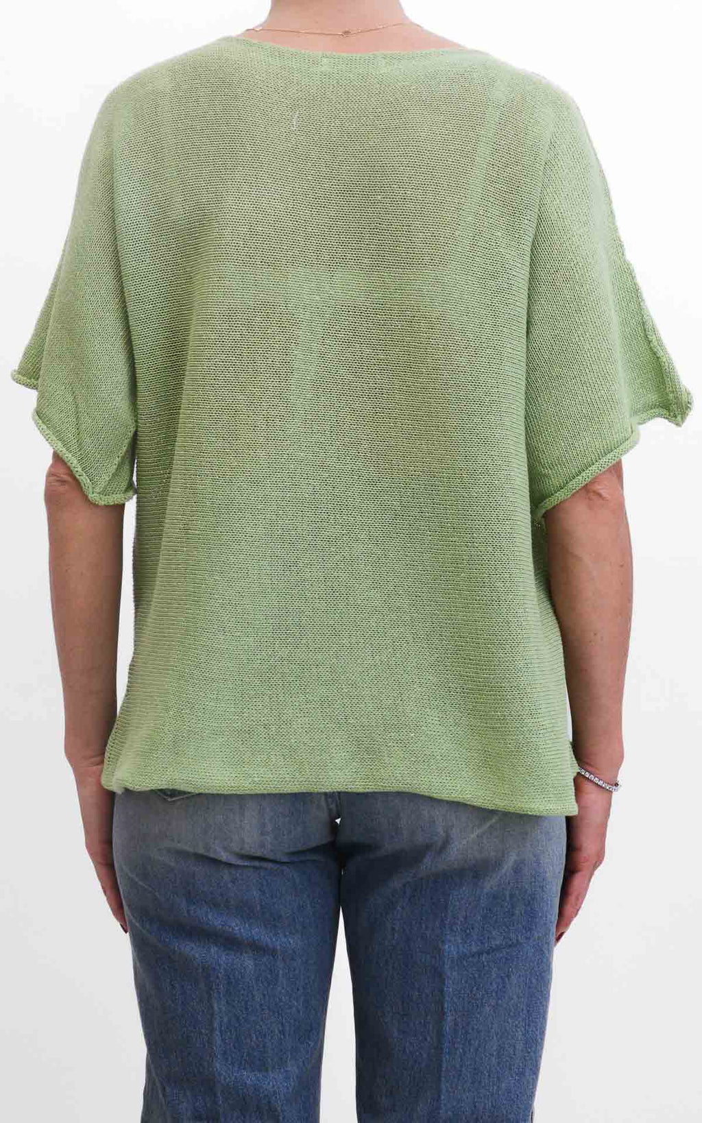 OFF-ON - Maglia filo mezza manica - Verde menta