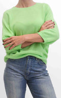 OFF-ON - Maglia filo  manica 3/4 - Verde mela