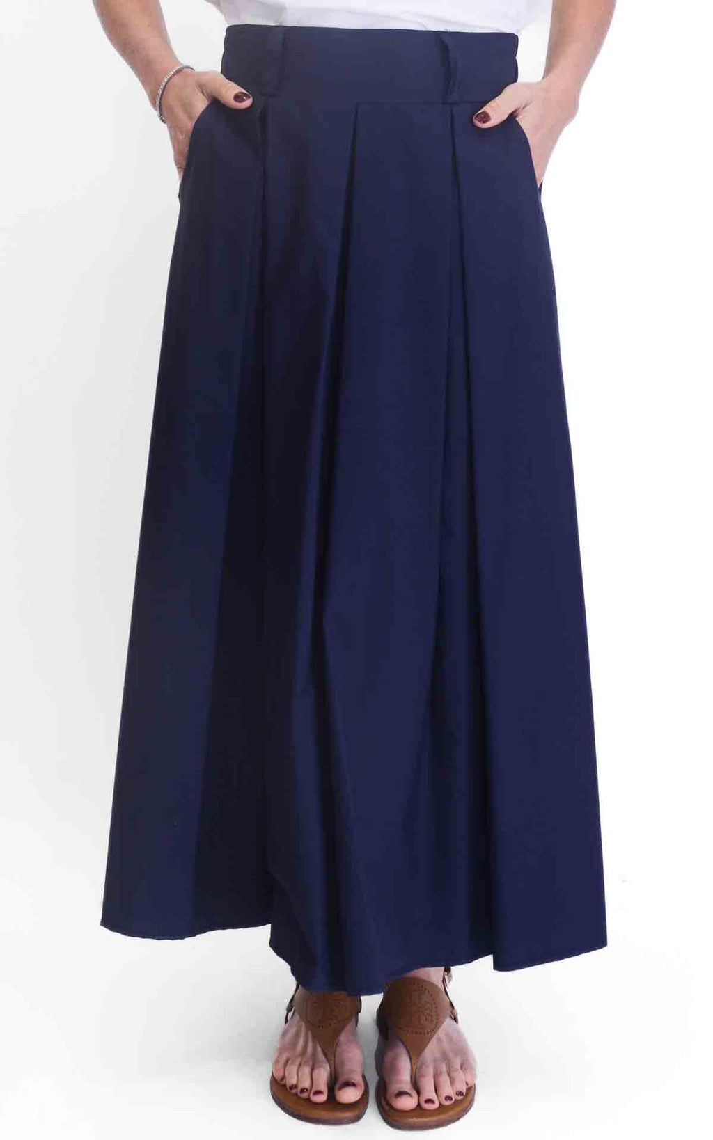 OFF-ON - Gonna lunga tinta unita - Blu