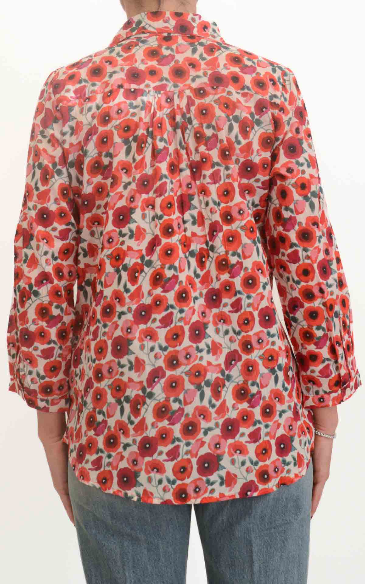 Palme - Camicia papaveri - Rosso