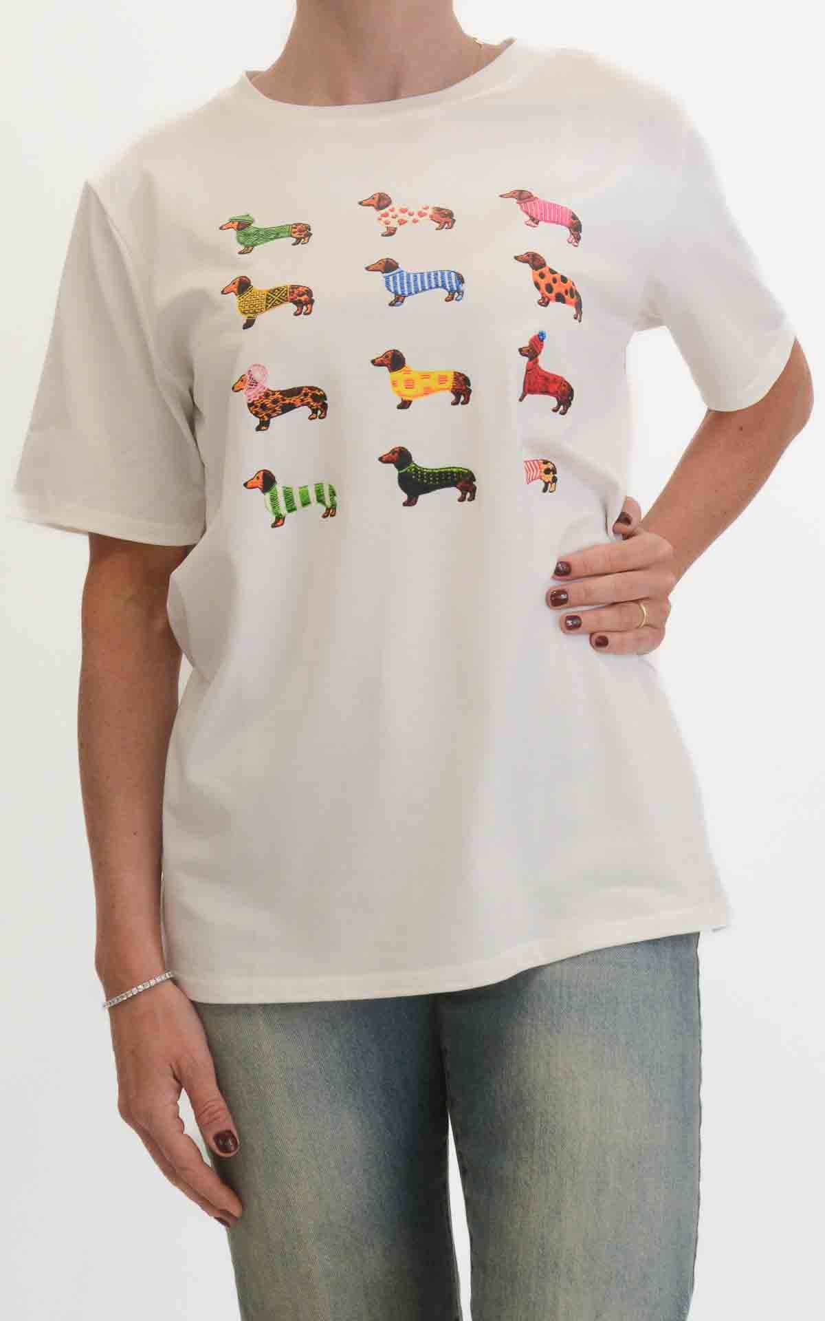 Civico 1 - T-shirt bassotti - Bianco