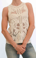 Initial - Top macramè - Beige