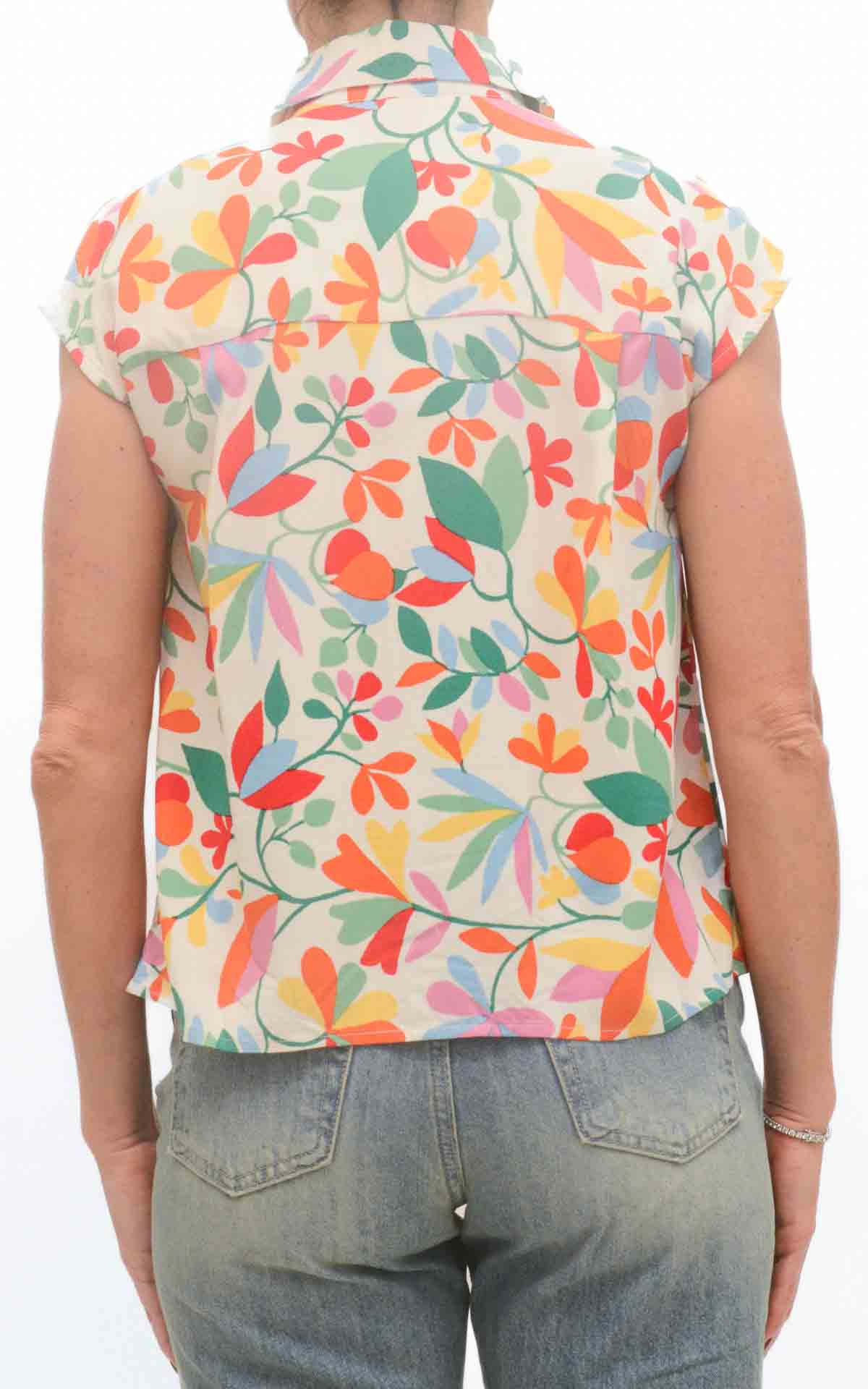 Compañía Fantástica - Camicia floreale - Latte