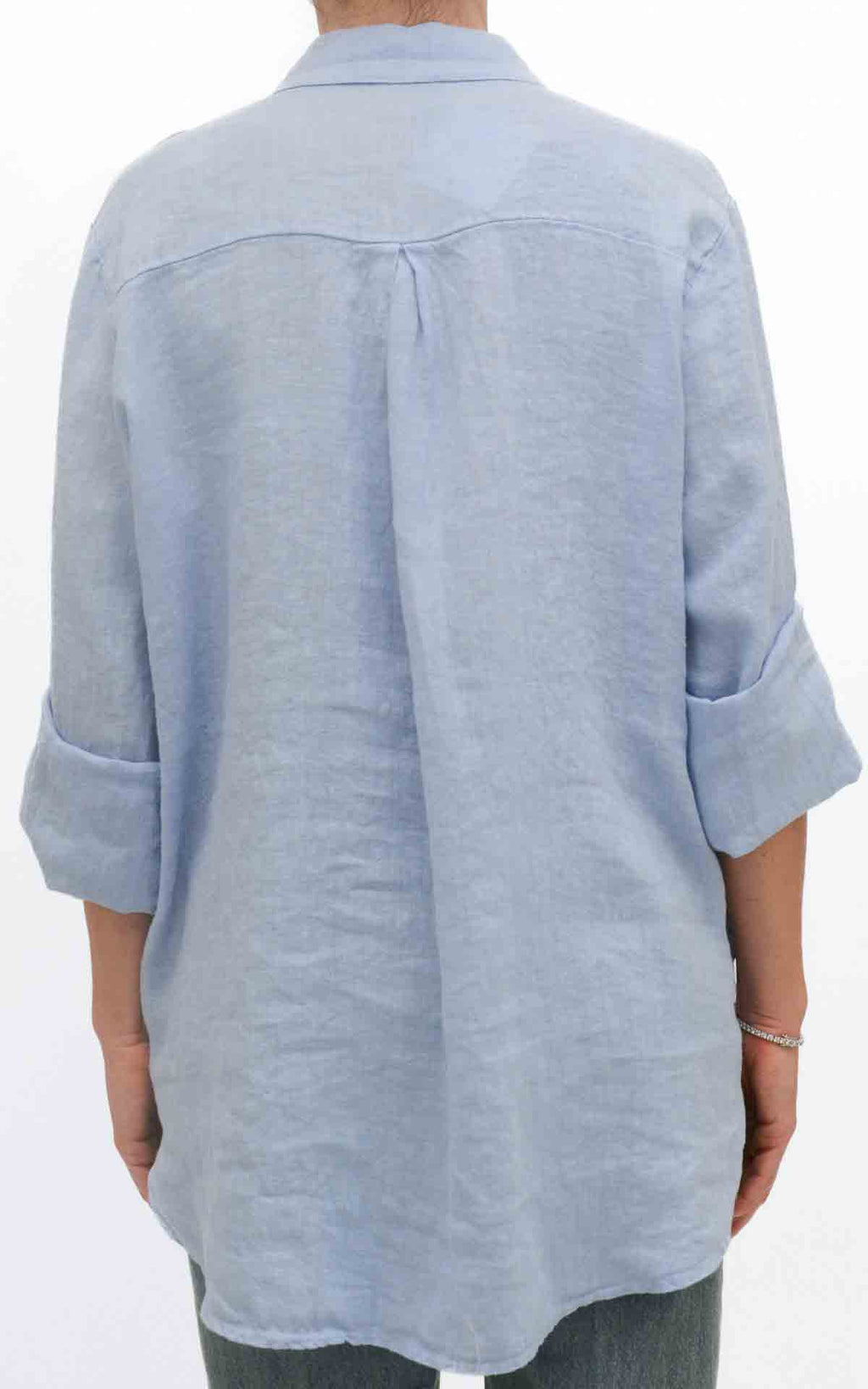 OFF-ON - Camicia lino - Celeste