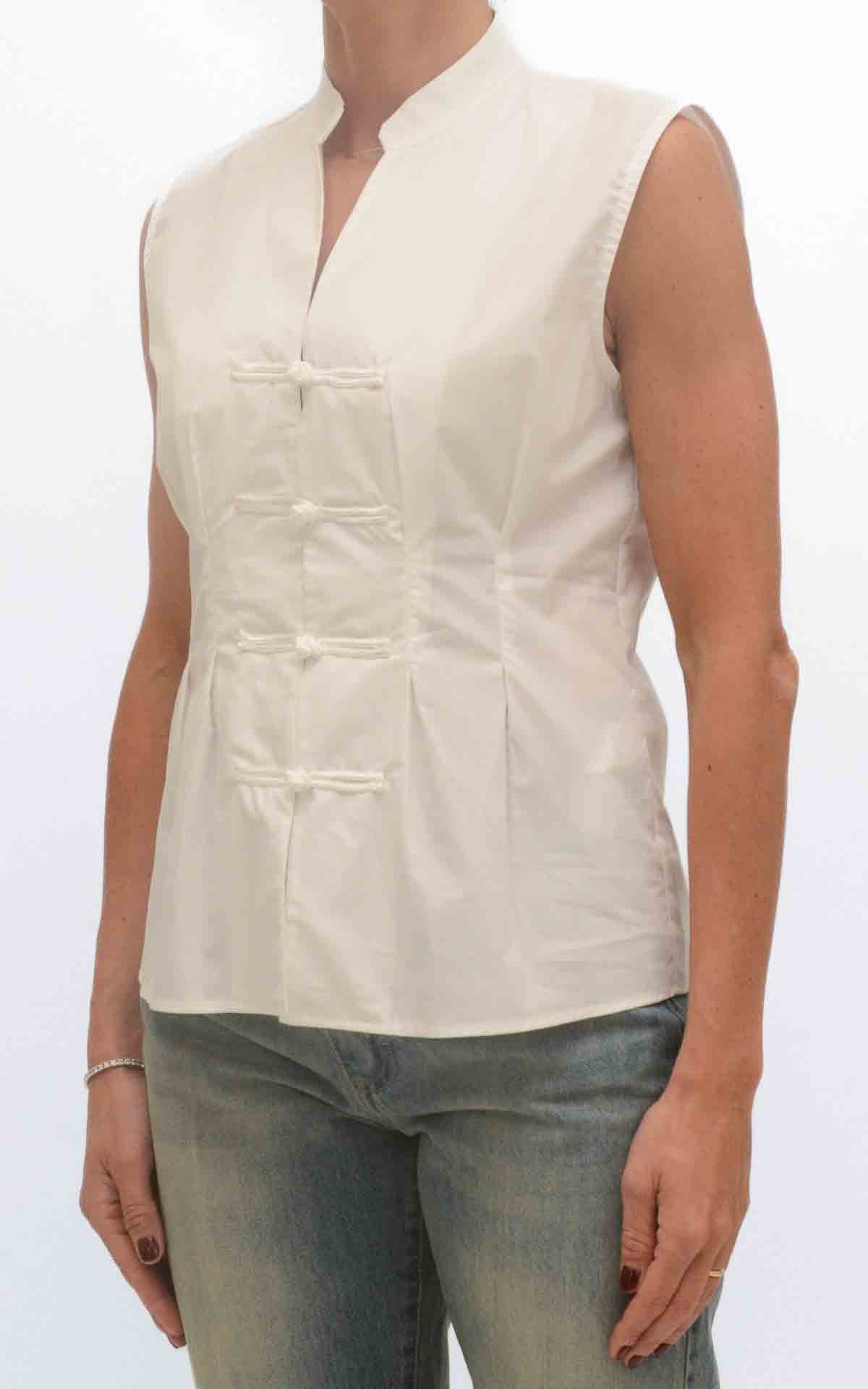 Susymix - Camicia smanicata laccetti orientali - Latte