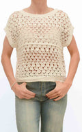 Susymix - Maglia crochet a scatola - Latte