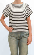 Susymix - Maglia scatola a righe - Nero