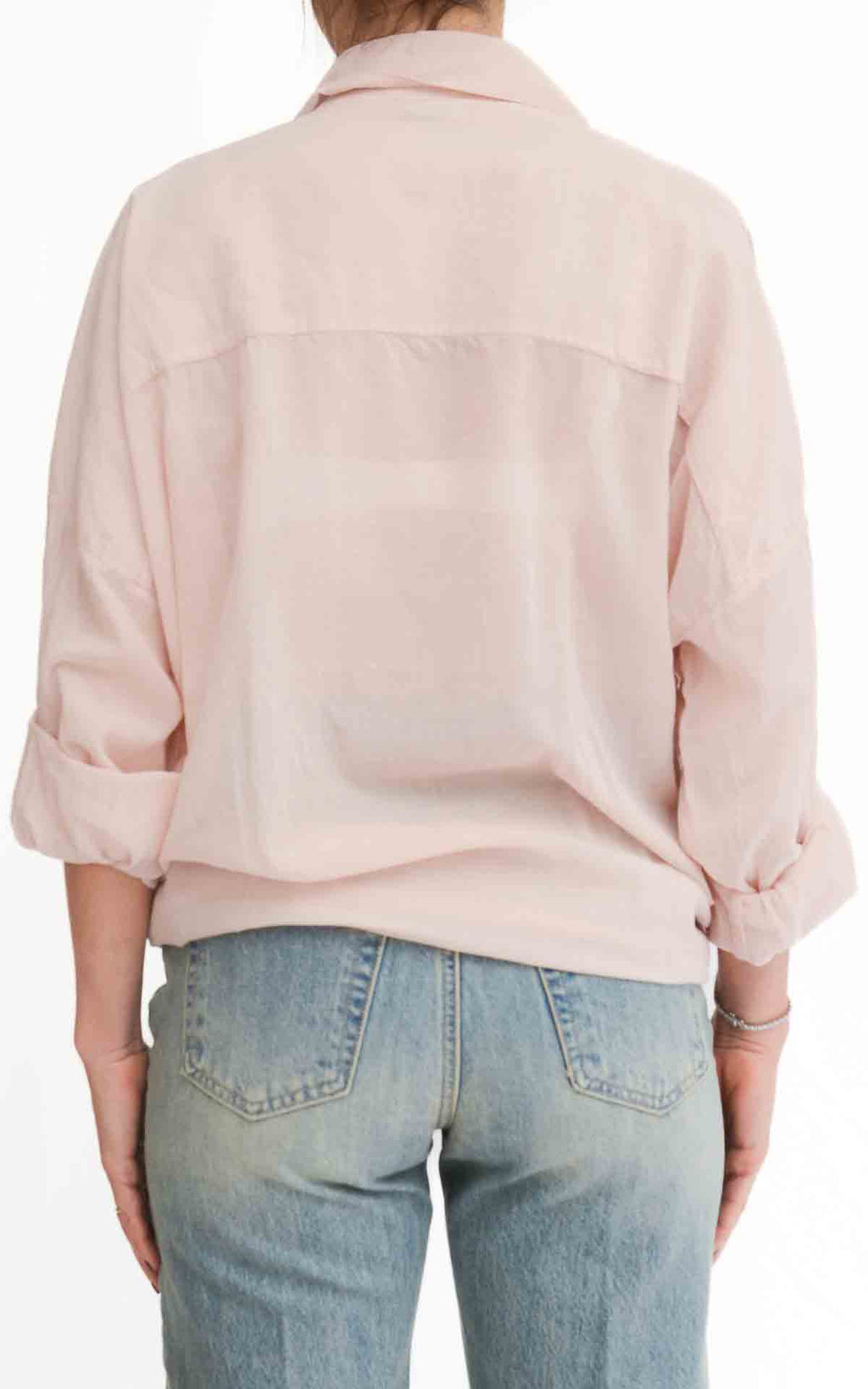 Susymix - Camicia in mussola con nodo - Rosa cipria