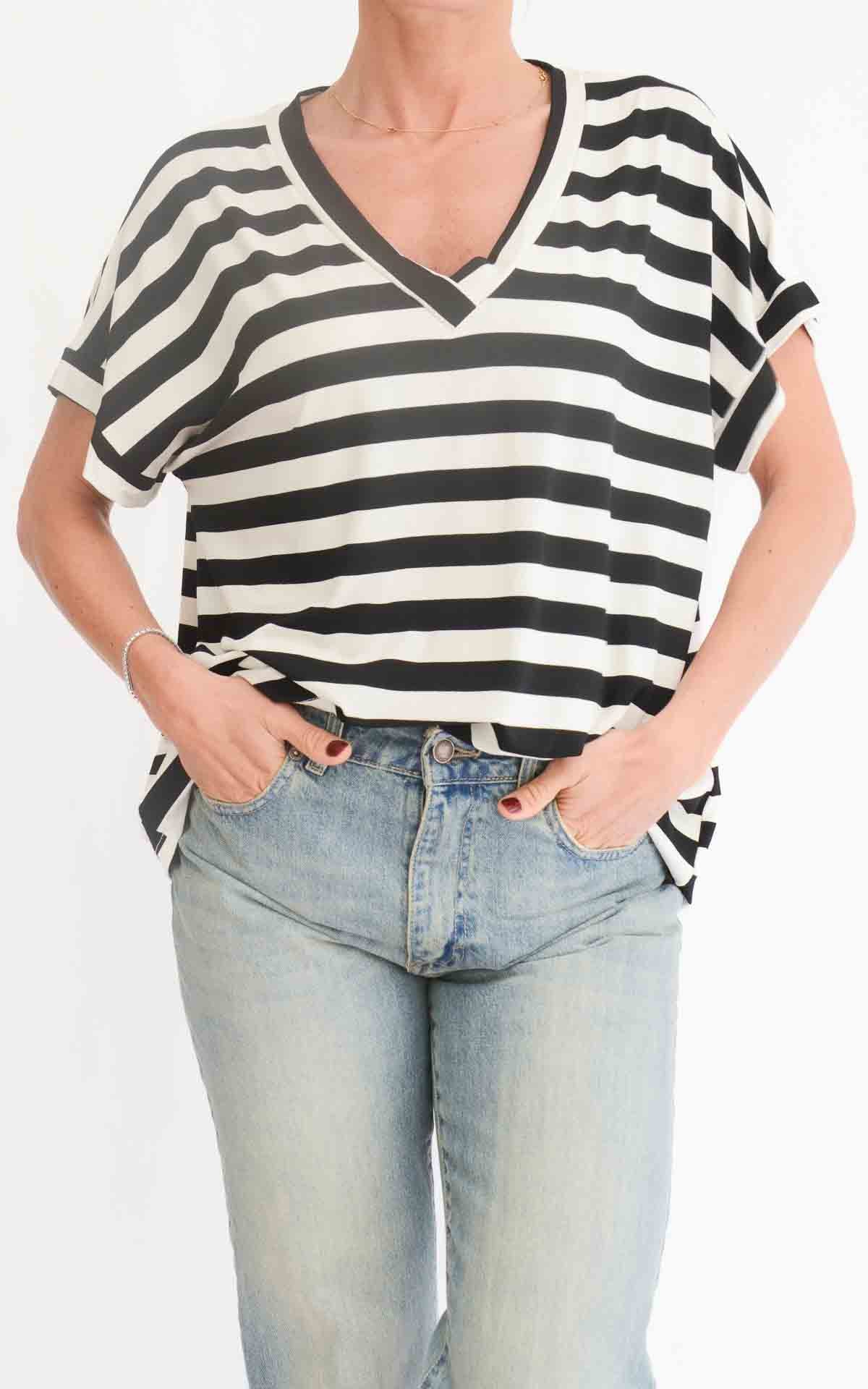 Susymix - Maglia a righe - Nero