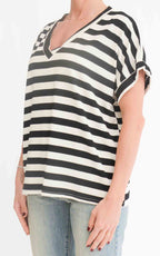 Susymix - Maglia a righe - Nero