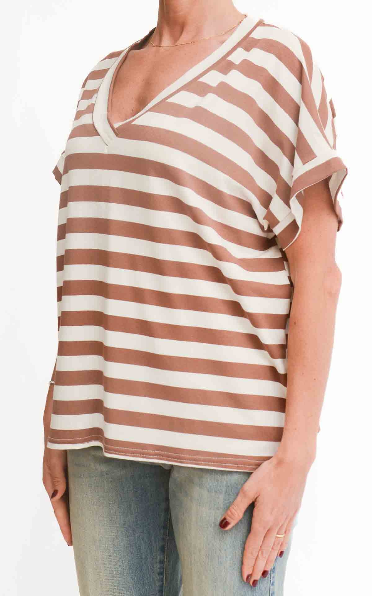 Susymix - Maglia a righe - Tabacco