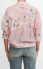 Susymix - Camicia a fantasia con nodo - Rosa