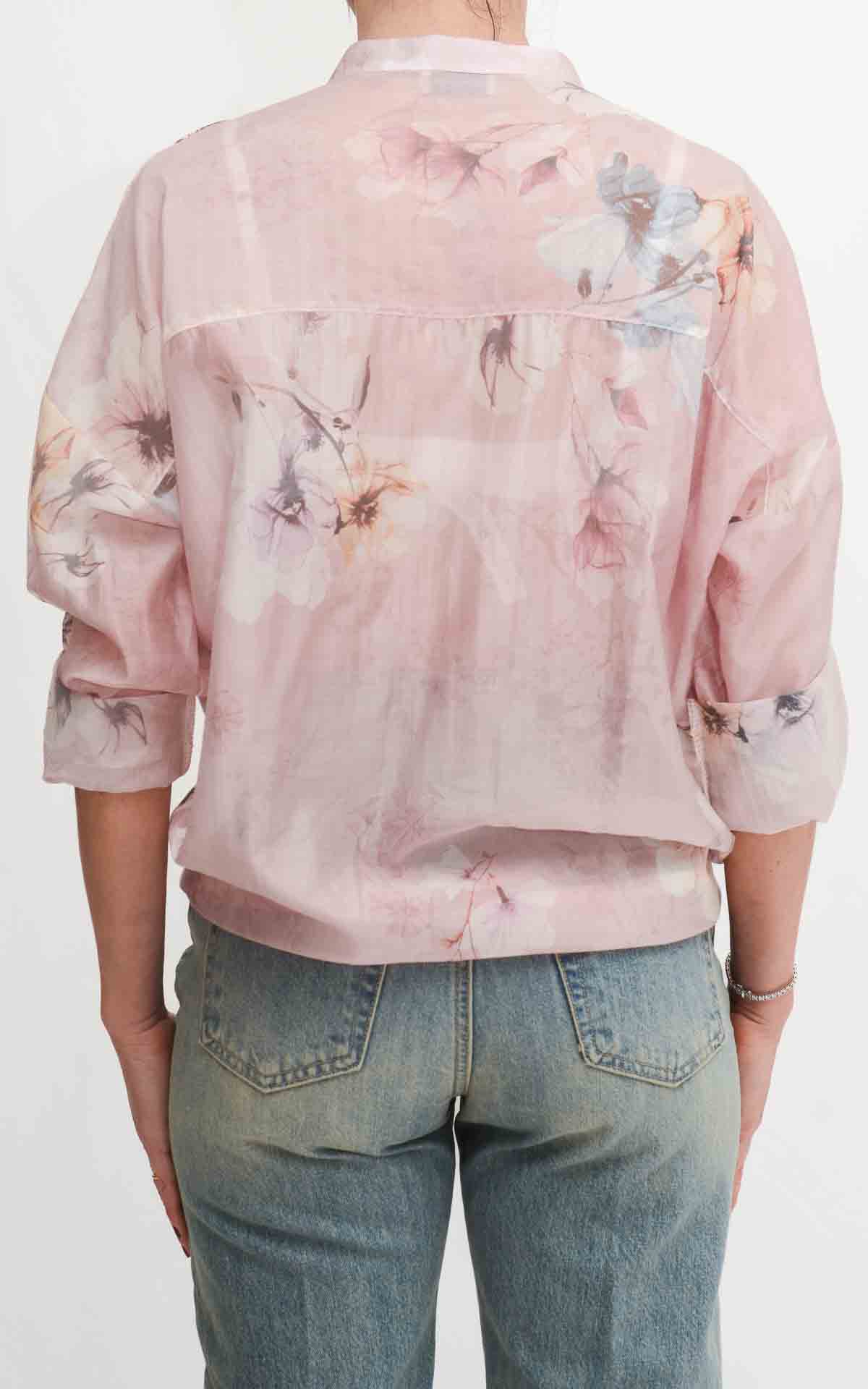 Susymix - Camicia a fantasia con nodo - Rosa