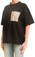 Susymix - T-shirt con tasca paillettes - Nero